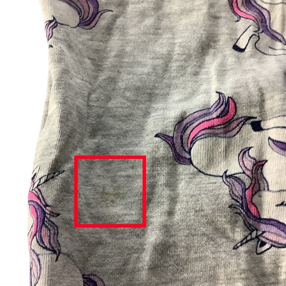 H&M Girls Unicorn Print Leggings Size US 6-8Y Grey Comfy Stretchy Casual Wear - Picture 6 of 10